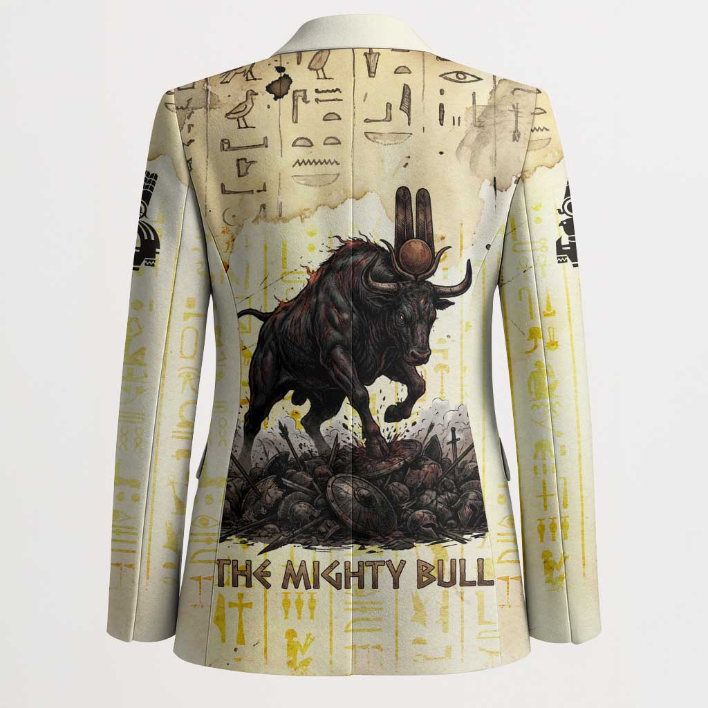 Montu Egyptian Blazer War God Mighty Bull Symbol Ancient Power Hieroglyphic