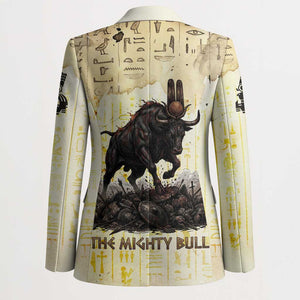 Montu Egyptian Blazer War God Mighty Bull Symbol Ancient Power Hieroglyphic
