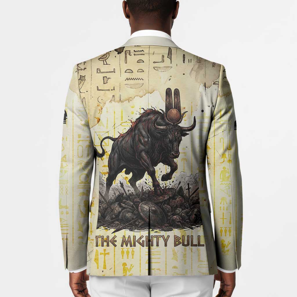 Montu Egyptian Blazer War God Mighty Bull Symbol Ancient Power Hieroglyphic