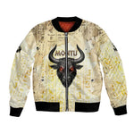 Montu Egyptian Bomber Jacket War God Mighty Bull Symbol Ancient Power Hieroglyphic