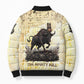 Montu Egyptian Bomber Puffer Jacket War God Mighty Bull Symbol Ancient Power Hieroglyphic