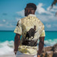 Montu Egyptian Hawaiian Shirt War God Mighty Bull Symbol Ancient Power Hieroglyphic