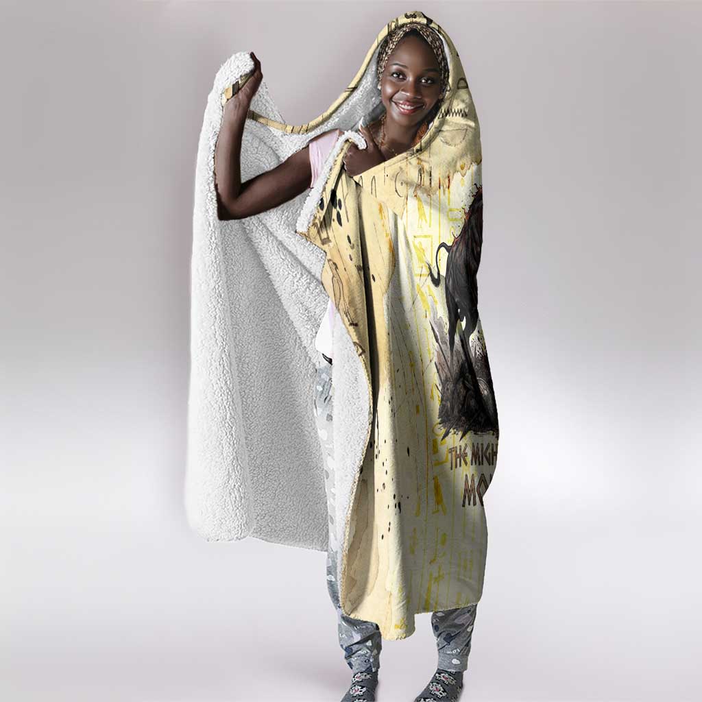 Montu Egyptian Hooded Blanket War God Mighty Bull Symbol Ancient Power Hieroglyphic
