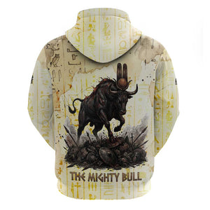 Montu Egyptian Hoodie War God Mighty Bull Symbol Ancient Power Hieroglyphic