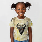 Montu Egyptian Kid T shirt War God Mighty Bull Symbol Ancient Power Hieroglyphic