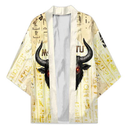 Montu Egyptian Kimono War God Mighty Bull Symbol Ancient Power Hieroglyphic