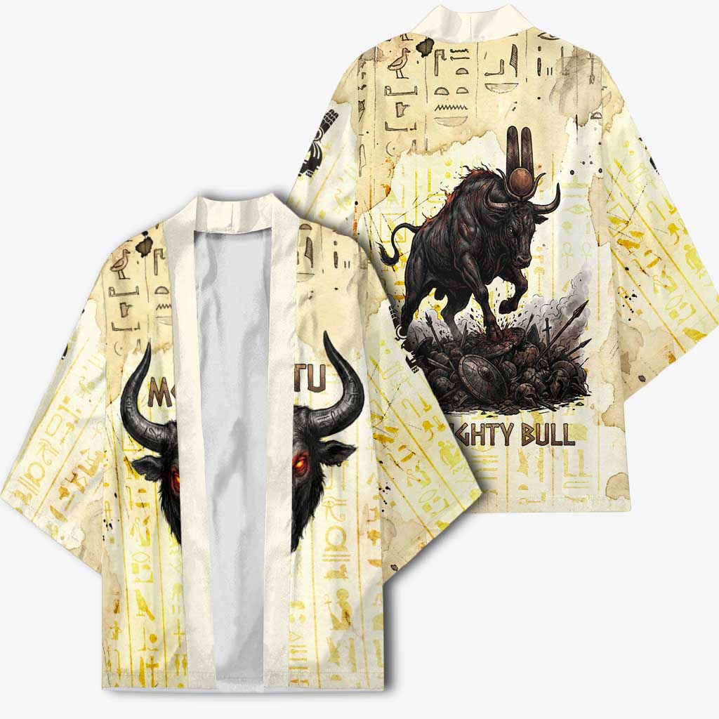Montu Egyptian Kimono War God Mighty Bull Symbol Ancient Power Hieroglyphic