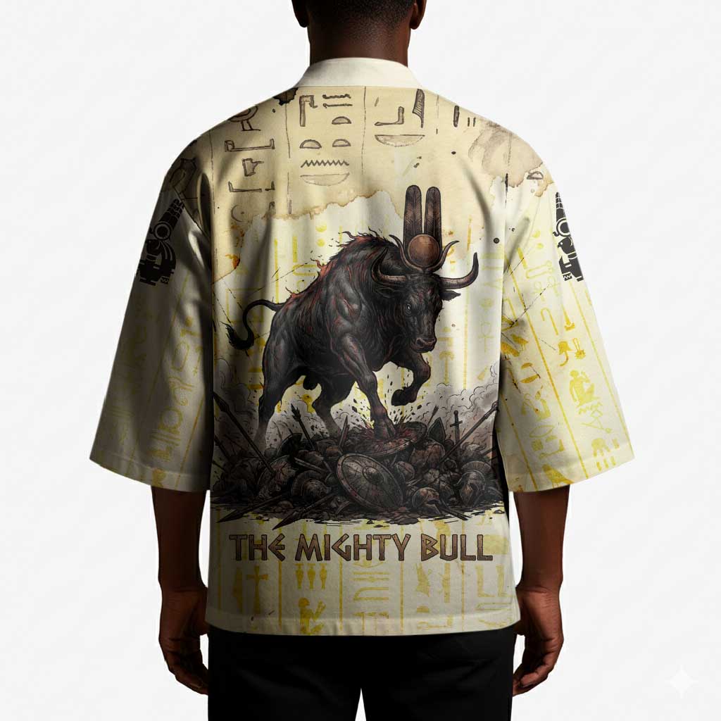 Montu Egyptian Kimono War God Mighty Bull Symbol Ancient Power Hieroglyphic