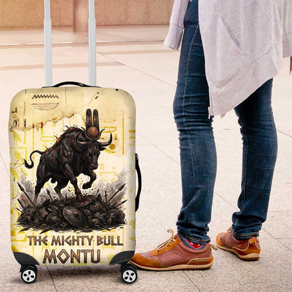 Montu Egyptian Luggage Cover War God Mighty Bull Symbol Ancient Power Hieroglyphic