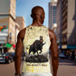 Montu Egyptian Men Tank Top War God Mighty Bull Symbol Ancient Power Hieroglyphic
