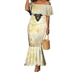 Montu Egyptian Mermaid Dress War God Mighty Bull Symbol Ancient Power Hieroglyphic