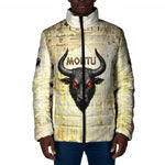Montu Egyptian Padded Jacket War God Mighty Bull Symbol Ancient Power Hieroglyphic