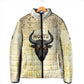 Montu Egyptian Padded Jacket War God Mighty Bull Symbol Ancient Power Hieroglyphic