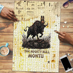 Montu Egyptian Puzzle War God Mighty Bull Symbol Ancient Power Hieroglyphic