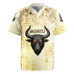Montu Egyptian Rugby Jersey War God Mighty Bull Symbol Ancient Power Hieroglyphic