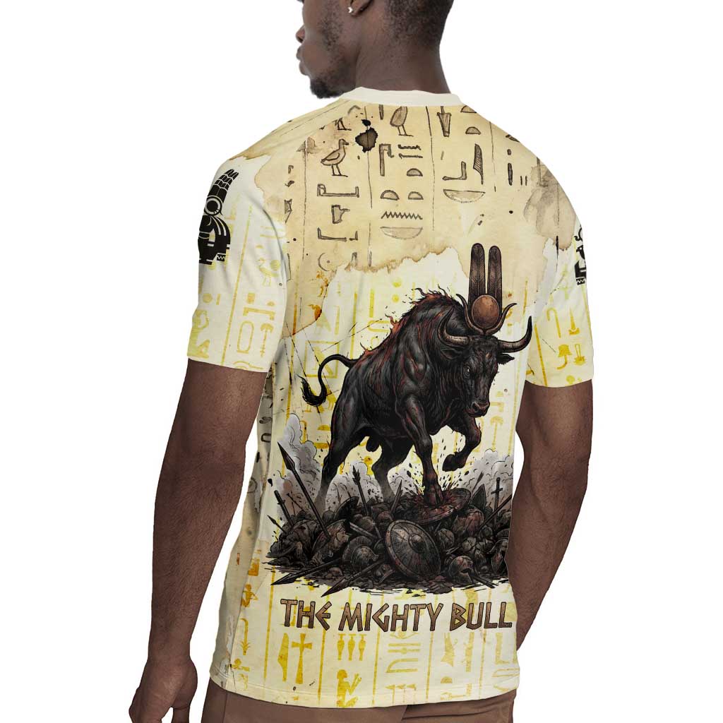 Montu Egyptian Rugby Jersey War God Mighty Bull Symbol Ancient Power Hieroglyphic