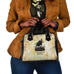 Montu Egyptian Shoulder Handbag War God Mighty Bull Symbol Ancient Power Hieroglyphic