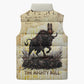 Montu Egyptian Sleeveless Puffer Jacket War God Mighty Bull Symbol Ancient Power Hieroglyphic