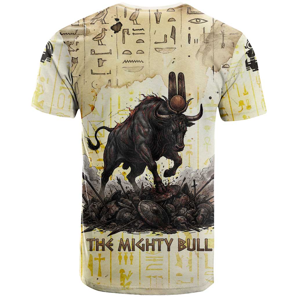 Montu Egyptian T shirt War God Mighty Bull Symbol Ancient Power Hieroglyphic
