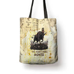 Montu Egyptian Tote Bag War God Mighty Bull Symbol Ancient Power Hieroglyphic