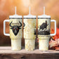 Montu Egyptian Tumbler With Handle War God Mighty Bull Symbol Ancient Power Hieroglyphic