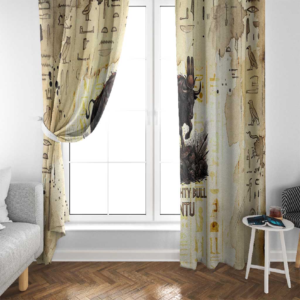 Montu Egyptian Window Curtain War God Mighty Bull Symbol Ancient Power Hieroglyphic