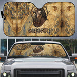Montu Auto Sun Shade Falcon Head War God Ancient Egyptian Map Feathers and Sun Disk