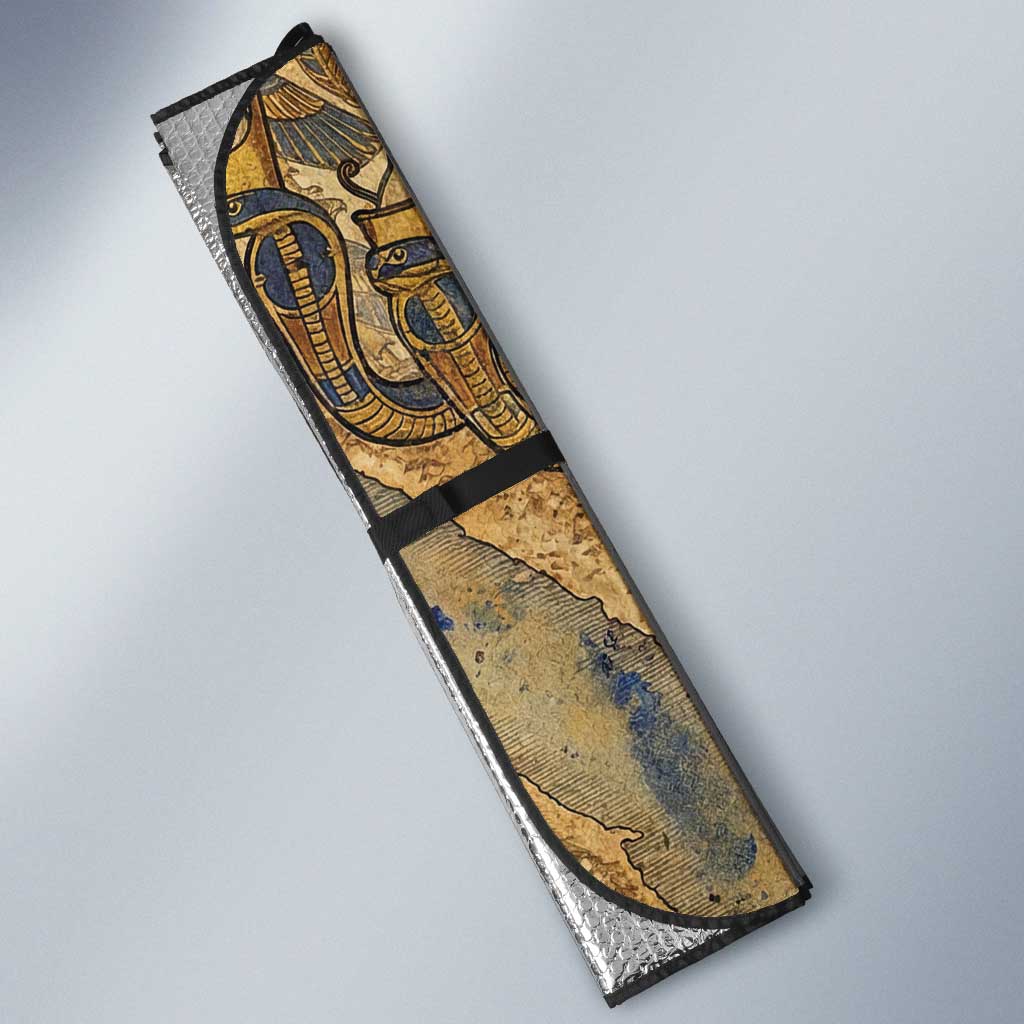 Montu Auto Sun Shade Falcon Head War God Ancient Egyptian Map Feathers and Sun Disk