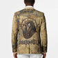 Montu Blazer Falcon Head War God Ancient Egyptian Map Feathers and Sun Disk