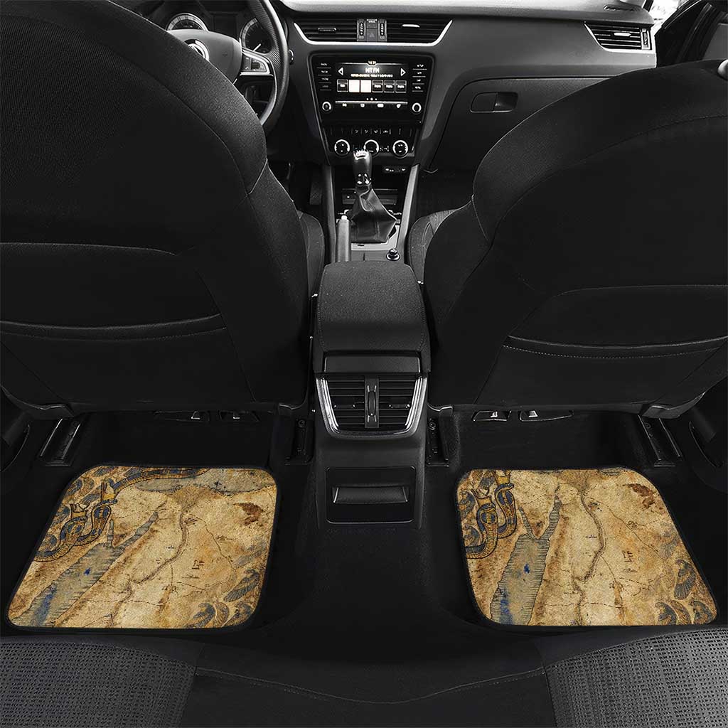 Montu Car Mats Falcon Head War God Ancient Egyptian Map Feathers and Sun Disk