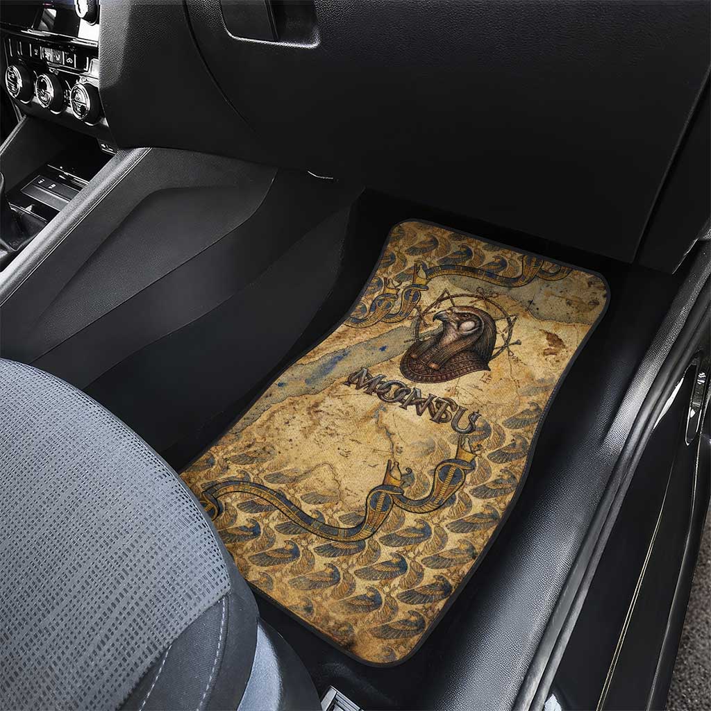 Montu Car Mats Falcon Head War God Ancient Egyptian Map Feathers and Sun Disk