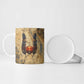 Montu Ceramic Mug Falcon Head War God Ancient Egyptian Map Feathers and Sun Disk