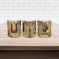 Montu Ceramic Mug Falcon Head War God Ancient Egyptian Map Feathers and Sun Disk