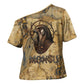 Montu Cross Shoulder Shirt Falcon Head War God Ancient Egyptian Map Feathers and Sun Disk
