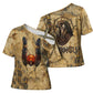 Montu Cross Shoulder Shirt Falcon Head War God Ancient Egyptian Map Feathers and Sun Disk
