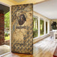 Montu Door Cover Falcon Head War God Ancient Egyptian Map Feathers and Sun Disk