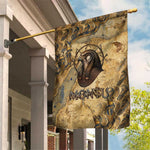 Montu Garden Flag Falcon Head War God Ancient Egyptian Map Feathers and Sun Disk