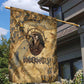 Montu Garden Flag Falcon Head War God Ancient Egyptian Map Feathers and Sun Disk
