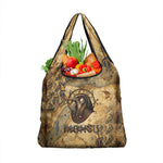 Montu Grocery Bag Falcon Head War God Ancient Egyptian Map Feathers and Sun Disk
