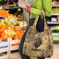 Montu Grocery Bag Falcon Head War God Ancient Egyptian Map Feathers and Sun Disk