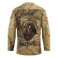 Montu Hockey Jersey Falcon Head War God Ancient Egyptian Map Feathers and Sun Disk