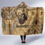 Montu Hooded Blanket Falcon Head War God Ancient Egyptian Map Feathers and Sun Disk