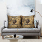 Montu Pillow Cover Falcon Head War God Ancient Egyptian Map Feathers and Sun Disk