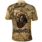 Montu Polo Shirt Falcon Head War God Ancient Egyptian Map Feathers and Sun Disk
