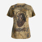 Montu Scrub Top Falcon Head War God Ancient Egyptian Map Feathers and Sun Disk