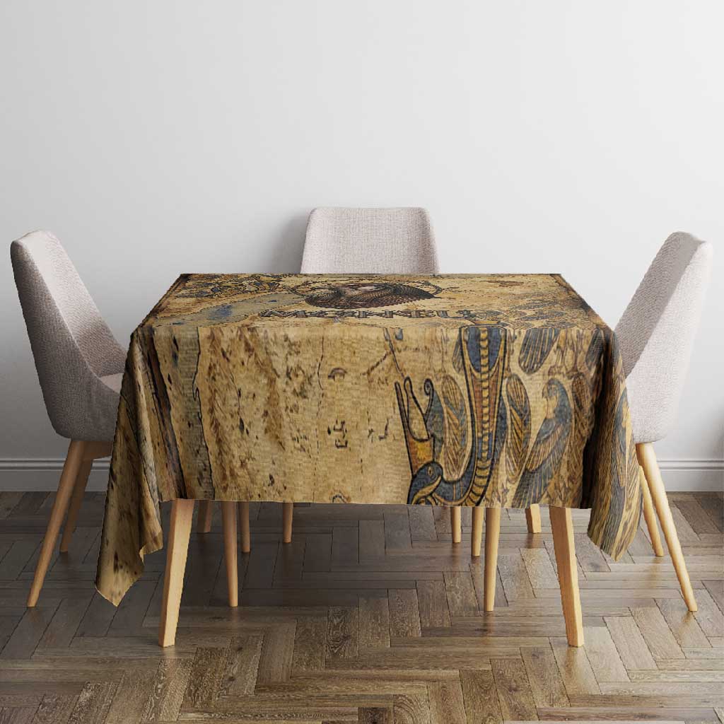 Montu Tablecloth Falcon Head War God Ancient Egyptian Map Feathers and Sun Disk