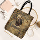 Montu Tote Bag Falcon Head War God Ancient Egyptian Map Feathers and Sun Disk