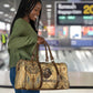 Montu Travel Bag Falcon Head War God Ancient Egyptian Map Feathers and Sun Disk