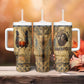 Montu Tumbler With Handle Falcon Head War God Ancient Egyptian Map Feathers and Sun Disk