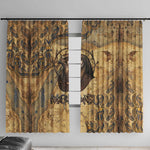 Montu Window Curtain Falcon Head War God Ancient Egyptian Map Feathers and Sun Disk